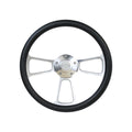 6069 CHEVY/GMC C10 BROTHERS TRUCKS CUSTOM STEERING WHEELS POLISHED/BLACK BOWT