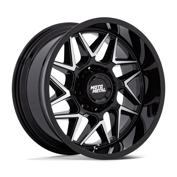 MO812 20X9 6X135 1MM GLOSS BLACK MACHINED