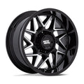MO812 20X9 6X135 1MM GLOSS BLACK MACHINED