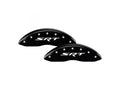 Set Of 4 Caliper Covers Engraved Front And Rear Srt Black Finish Silver Characters 2005-2010 Jeep Grand Cherokee MGP Caliper Covers