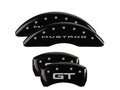 Set Of 4 Caliper Covers Engraved Front 2015 Mustang Engraved Rear 2015 Gt Black Finish Silver Characters 2015-2023 Ford Mustang 19 inches