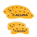Set Of 4 Caliper Covers Engraved Front And Rear Acura Black Finish Silver Characters 1999-2004 Acura RL MGP Caliper Covers