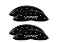 Set Of 4 Caliper Covers Engraved Front And Rear Gen 2 Viper Black Finish Silver Characters 2001-2002 Dodge Viper MGP Caliper Covers
