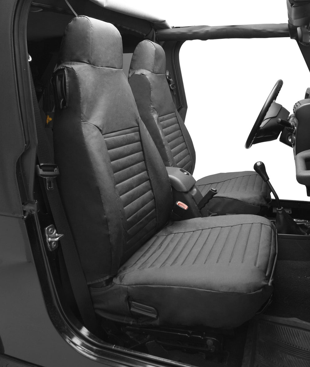 ~(5 lbs. 16X12X5)~ Seat Covers - 18-19 Wrangler JL 2-Door; Front (Black Diamond)