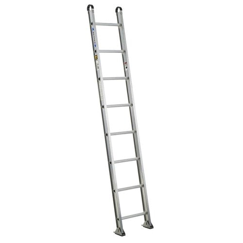 WERNER 8FT ALUMINUM SINGLE LADDER TYPE IAA 375# CAPACITY 5081