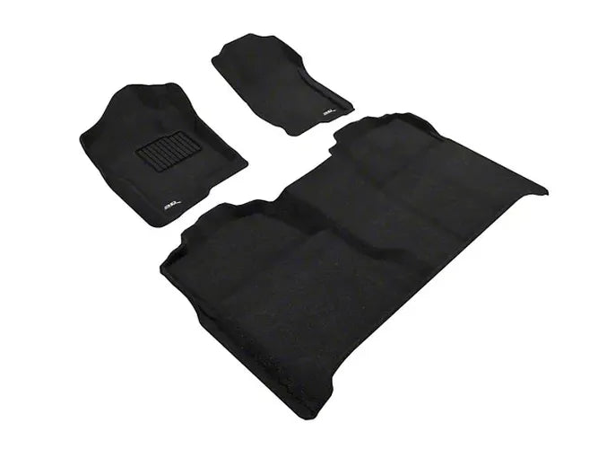 3D Maxpider 07-13 Chevrolet Silverado 1500 Crew Cab Elegant 1st 2nd Row - Floor Mat Set (Black)
