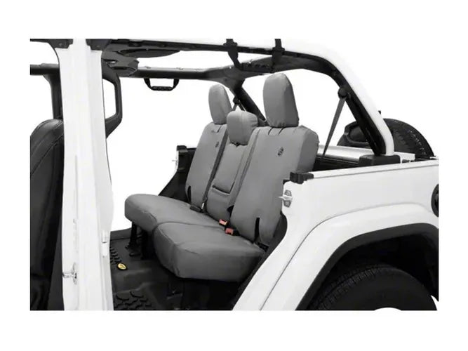 ~(5 lbs. 16X12X5)~ Seat Covers - 18-19 Wrangler JL 4-Door; Rear w / Fold Down Arm Rest (Charcoal)