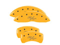 Set Of 4 Caliper Covers Engraved Front And Rear Vintage Style RT Yellow Finish Black Characters 2011-2023 Dodge Challenger 18 inches