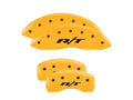 Set Of 4 Caliper Covers Engraved Front And Rear RT Yellow Finish Black Characters 2007-2014 Dodge Caliber MGP Caliper Covers