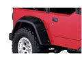 Black Max Coverage Pocket/Rivet Style Textured Finish Rear Fender Flares For 1997-2006 Jeep Wrangler TJ Bushwacker