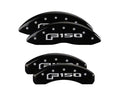 Set Of 4 Caliper Covers Engraved Front And Rear Raptor Black Finish Silver Characters 2012-2012 Ford F-150 18 inches