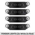 Dodge 21-24 RAM 1500 TRX 7-Piece Fender Hood Light Kit Smoked Lens w/ White LED Running Lights w/ Startup Light Sequence