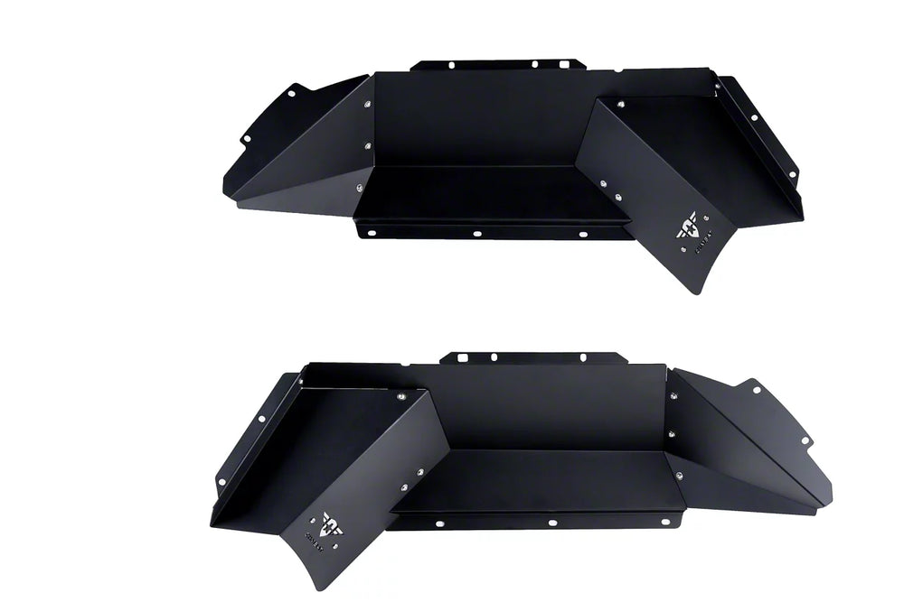 20C WRANGLER JT BATTLE READY ALUMINUM INNER FENDER KIT BLACK REAR