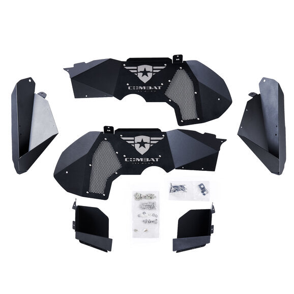 18C WRANGLER JL/JLU BATTLE READY ALUMINUM INNER FENDER KIT BLACK REAR