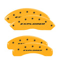 SET OF 4 CALIPER COVERS ENGRAVED FRONT/REAR 12C EXPLORER SILVER CHARCTRS BLAC