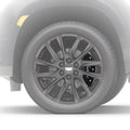 SET OF 4 CALIPER COVERS ENGRAVED FRONT/REAR CURSIVE CADILLACSILVER CHARCTRS BL
