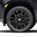 SET OF 4 CALIPER COVERS ENGRAVED FRONT/REAR CURSIVE CADILLACSILVER CHARCTRS BL