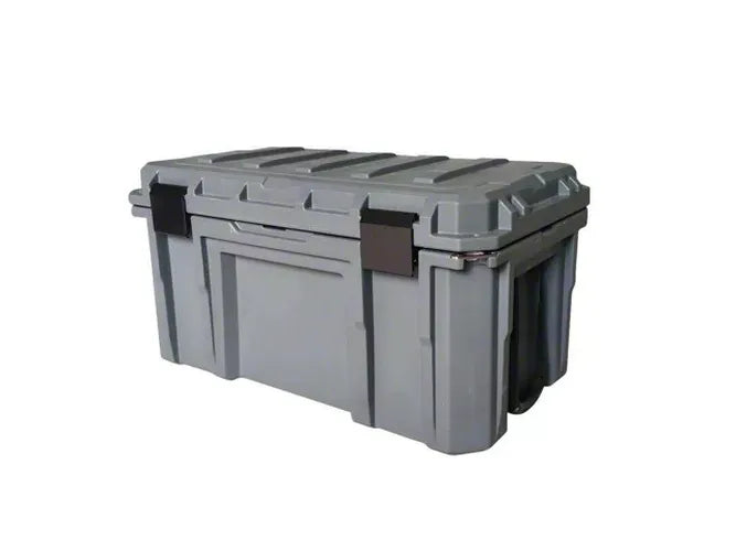 Overland Vehicle Systems D.B.S. - Dark Grey 95 QT Dry Box with Wheels Drain and Bottle Opener