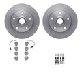 R1 Concepts Brake Rotor- Blank with Optimum Oe Pads Hdw Fits Audi A6