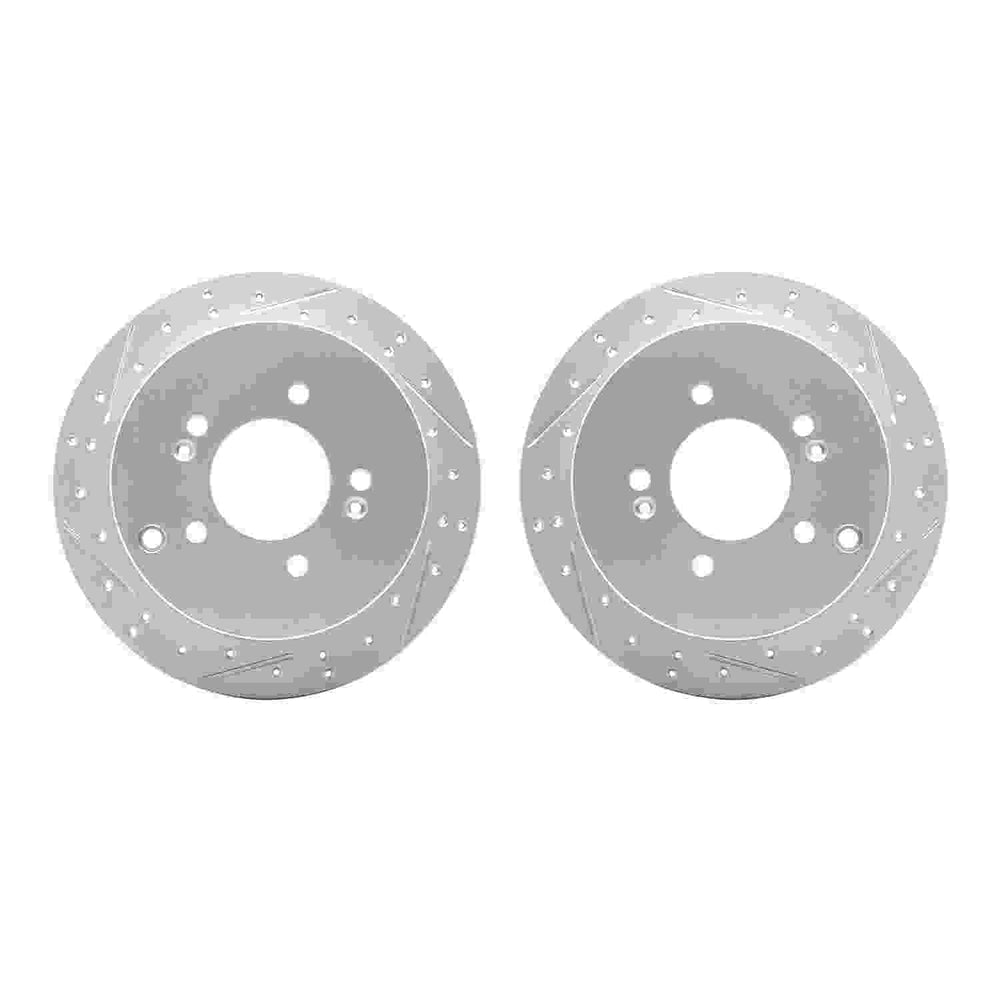 DFC 01-16 Hyundai Santa Fe Rear Drilled & Slotted Geoperformance Rotors