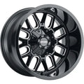 TWG MAYHEM COGENT 8107 GLOSS BLACK MILLED 17X9 8-165.1 -12MM 130.8MM