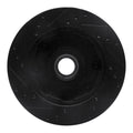 R1 1994-1999 Dodge Ram 2500 Front Right Drilled & Slotted Black Brake Rotor