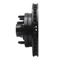 R1 1994-1999 Dodge Ram 2500 Front Right Drilled & Slotted Black Brake Rotor