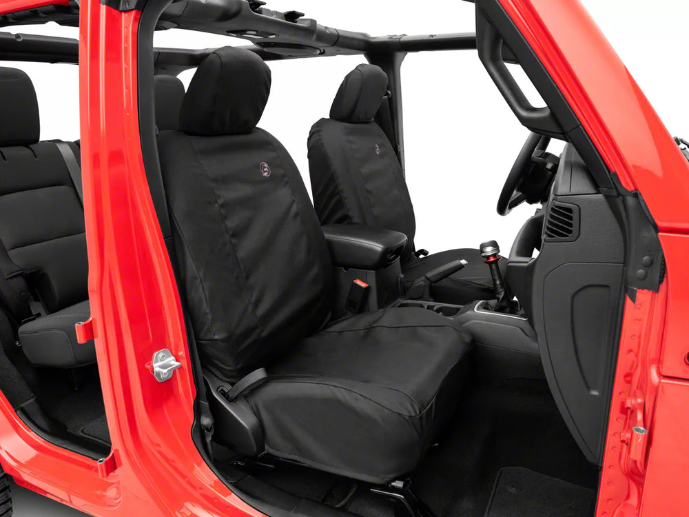 ~(5 lbs. 16X12X5)~ Seat Covers - 18-19 Wrangler JL 4-Door; Front (Black Diamond)