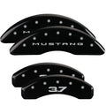 SET OF 4 CALIPER COVERS ENGRAVED FRONT/REAR SALEEN SILVER CHARACTERS RED POWDE