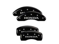 Set Of 4 Caliper Covers Engraved Front And Rear Honda Black Finish Silver Characters 2012-2016 Honda CR-V MGP Caliper Covers