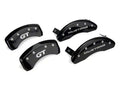 Set Of 4 Caliper Covers Engraved Front Mustang Engraved Rear Sn95 Gt Black Finish Silver Characters 1997-1998 Ford Mustang MGP Caliper Covers