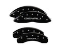Set Of 4 Caliper Covers Engraved Front And Rear Denali Black Finish Silver Characters 2015-2020 GMC Yukon MGP Caliper Covers