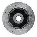 DFC 92-02 Chevrolet C2500 Front Left Drilled & Slotted Silver Brake Rotor