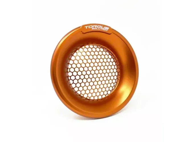 Torque Solution Billet Turbo Velocity Stack Shield For 4in Inlet - Orange