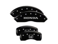 Set Of 4 Caliper Covers Engraved Front Honda Engraved Rear H Logo Black Finish Silver Characters 2003-2008 Honda Pilot MGP Caliper Covers
