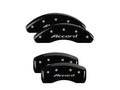 Set Of 4 Caliper Covers Engraved Front Accord Engraved Rear Accord Black Finish Silver Characters 2013-2017 Honda Accord MGP Caliper Covers