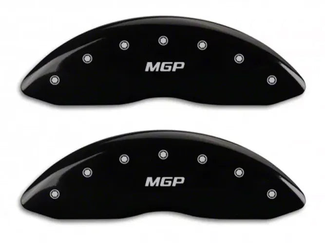 Set Of 4 Caliper Covers Engraved Front Ram Engraved Rear Ramhead Black Finish Silver Characters 2006-2010 Dodge Ram MGP Caliper Covers