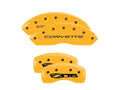 Set Of 4 Caliper Covers Engraved Front C5 Corvette Engraved Rear C5 Z06 Yellow Finish Black Characters 1997-2004 Chevrolet Corvette MGP Caliper Covers