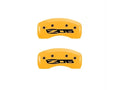 Set Of 4 Caliper Covers Engraved Front C5 Corvette Engraved Rear C5 Z06 Yellow Finish Black Characters 1997-2004 Chevrolet Corvette MGP Caliper Covers