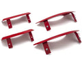 Set Of 4 Caliper Covers Engraved Front Cobra Engraved Rear Snake Red Finish Silver Characters 1997-2004 Ford Mustang MGP Caliper Covers