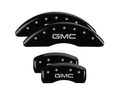Set Of 4 Caliper Covers Engraved Front And Rear GMC Black Finish Silver Characters 2007-2017 GMC Acadia MGP Caliper Covers