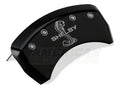 Set Of 4 Caliper Covers Engraved Front Shelby Engraved Rear Tiffany Snake Black Finish Silver Characters 2010-2014 Ford Mustang MGP Caliper Covers