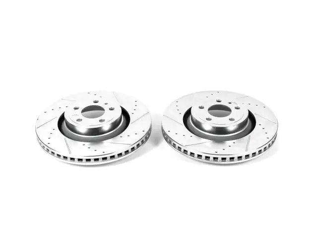 Power Stop 15-19 Ford Mustang Front Evolution Drilled & Slotted Rotors - Pair