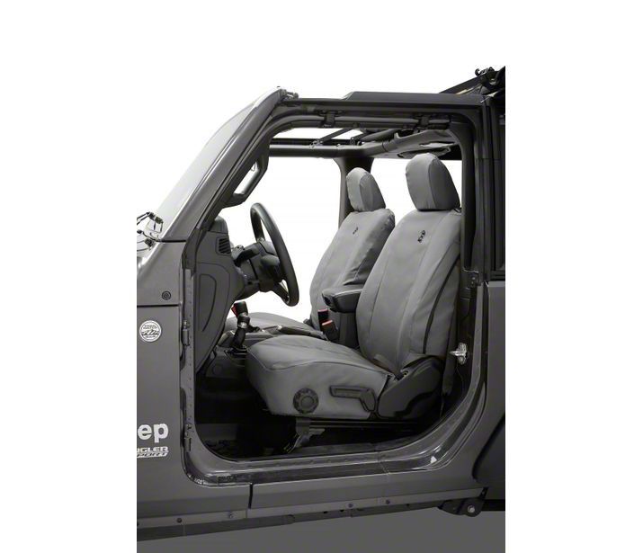 ~(5 lbs. 16X12X5)~ Seat Covers - 18-19 Wrangler JL 2-Door; Front (Charcoal)