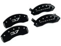 Set Of 4 Caliper Covers Engraved Front 2015 Mustang Engraved Rear 2015 3.7 Black Finish Silver Characters 2021-2023 Ford Mustang 18 Inch Wheel MGP Caliper Covers