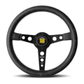 Momo Prototipo Steering Wheel 350 mm - Tobacco Leather/Brown Stitch/Brushed Spokes