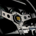 Momo Prototipo Steering Wheel 350 mm - Tobacco Leather/Brown Stitch/Brushed Spokes