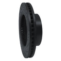 R1 12-21 Nissan NV1500 Front Left Drilled & Slotted Black Brake Rotor