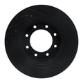 R1 12-21 Nissan NV1500 Front Left Drilled & Slotted Black Brake Rotor