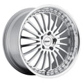 ~(31 lbs. 20X20X10)~ TSW SILVERSTONE 18x8.0 5/120 ET20 CB76.1 SILVER W/MIRROR CUT FACE AND LIP